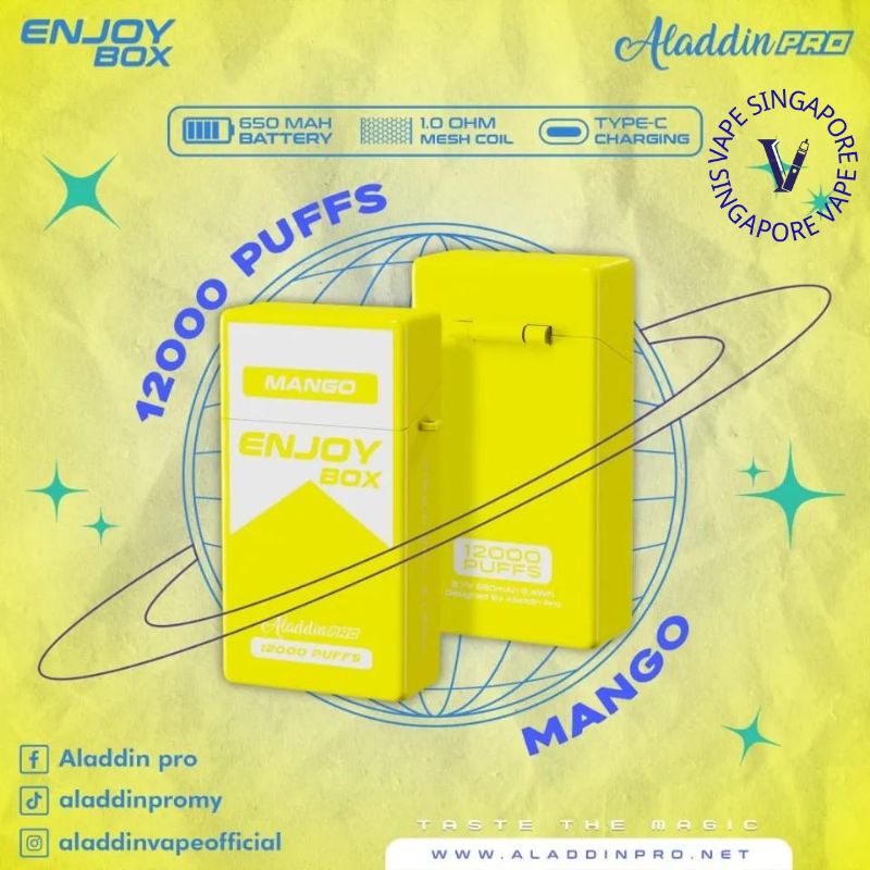 Aladdin Pro Enjoy Box 12,000 puff - Vape Singapore SG Vape