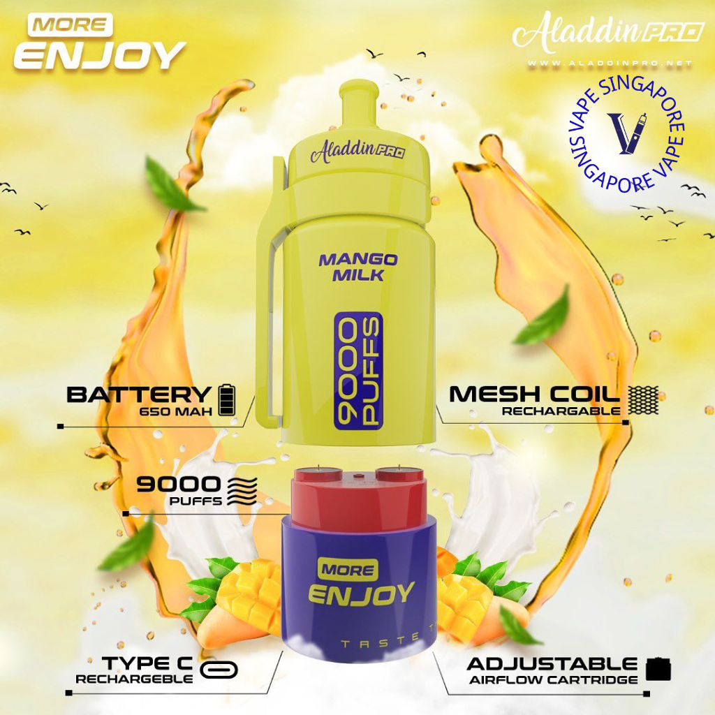 Aladdin Pro More Enjoy 9000 Puff Vape - Vape Singapore SG Vape